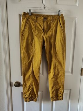 CAbi Mustard Cotton Chino Joggers